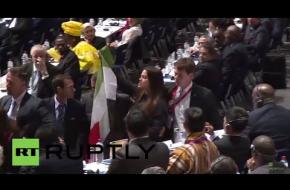 Switzerland: Protesters interrupt FIFA congress to demand Israel's expulsion